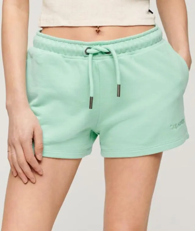 Superdry Women's Vintage Jersey Shorts Light Blue / Spearmint - 