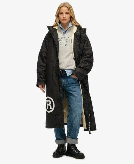 Superdry Women's Robe Black / Black/white -