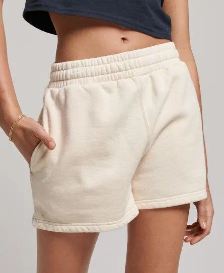 Superdry Women's Vintage Wash Sweat Shorts Cream / Oatmeal -