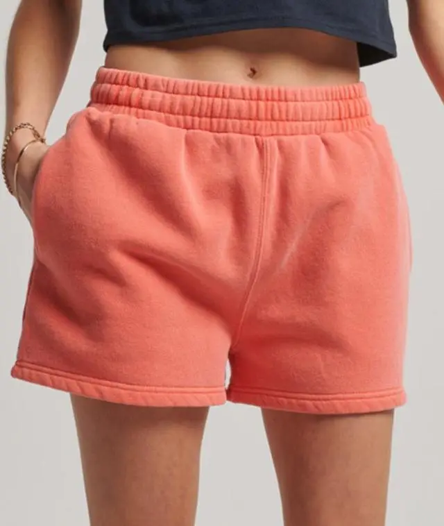 Superdry & Co Women's Vintage Wash Sweat Shorts Orange / Sunset Orange - 