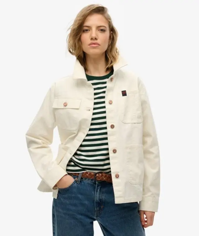 Superdry & Co Women's Chore Jacket White / Off White - 