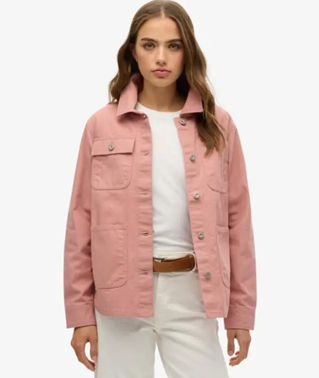 Superdry Women's Chore Jacket Pink / Ash Rose - 