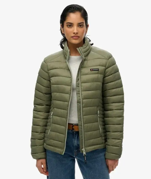 Superdry Women's Fuji Lite Padded Jacket Green / Dusty Olive Green - 