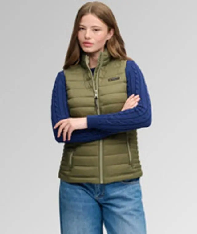 Superdry & Co Women's Fuji Lite Padded Gilet Green / Dusty Olive Green - 