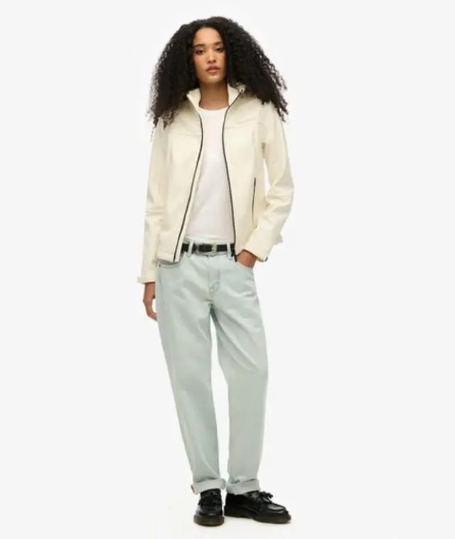 Superdry Women's Hooded Classic Trekker Jacket White / Off White - 