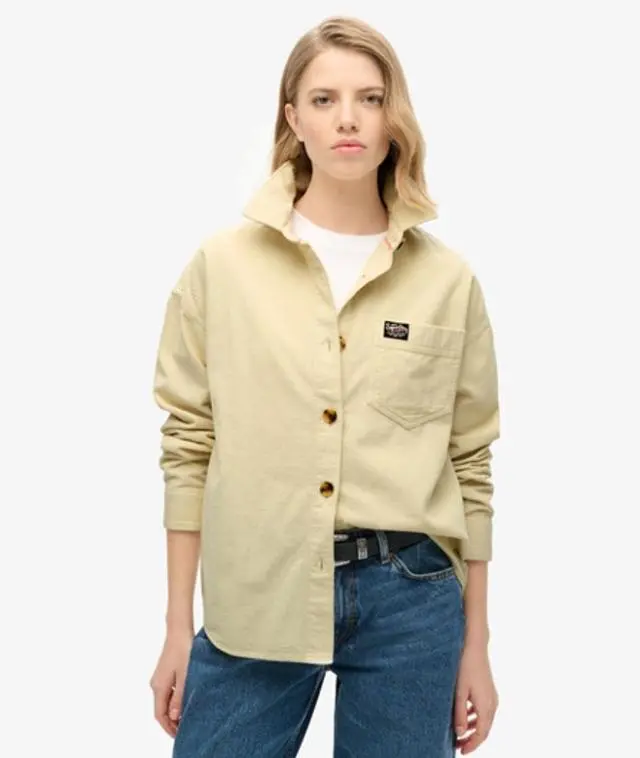 Superdry & Co Women's Chunky Cord Overshirt Cream / Birch - 