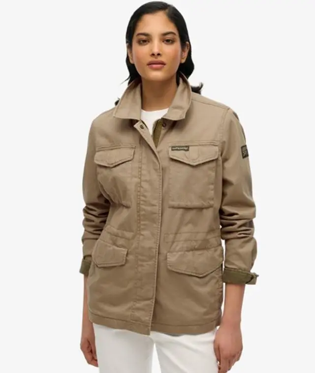 Superdry Women's M65 Military Jacket Green / Dark Sage Green - 