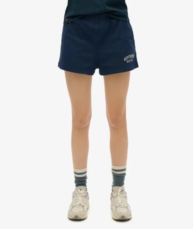Superdry Women's Athletic Essentials Graphic Shorts Navy / Richest Navy - 
