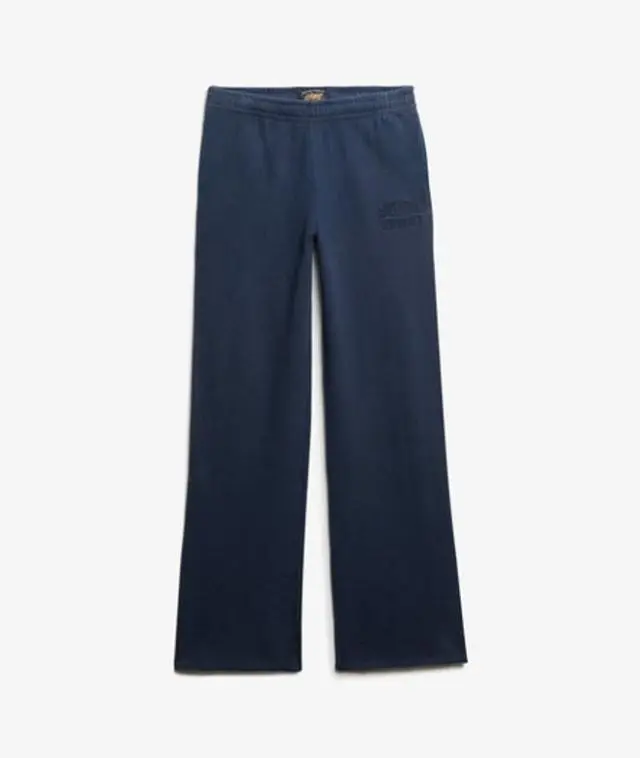 Superdry & Co Women's Athletic Tonal Embroidered Wide Leg Joggers Navy / Richest Navy - 