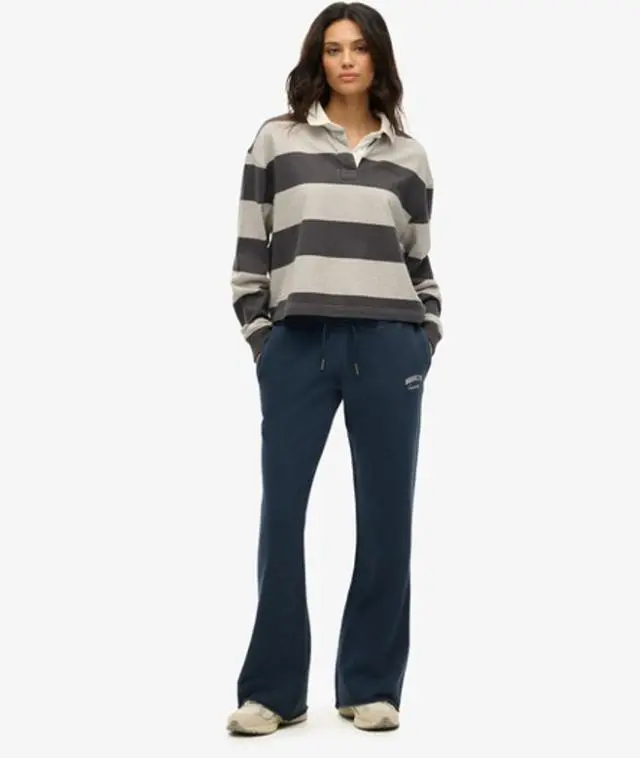 Superdry Women's Athletic Essentials Low Rise Flare Joggers Navy / Richest Navy -