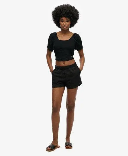 Superdry Women's Linen Shorts Black -