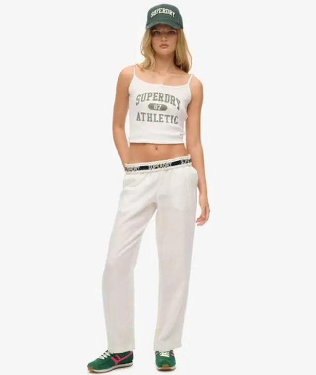 Superdry & Co Women's Linen Pants White - 
