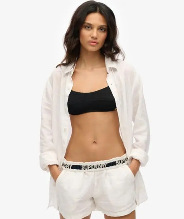 Superdry Women's Linen Shorts White - 