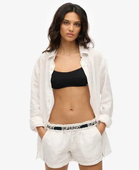 Superdry Women's Linen Shorts White -