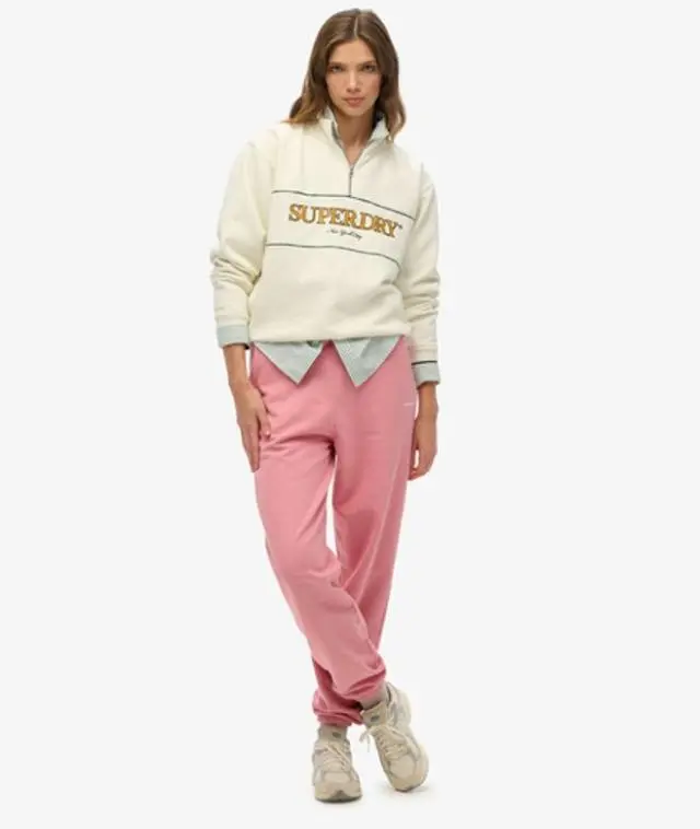 Superdry Women's Plain Joggers Pink / Smoke Rose - 