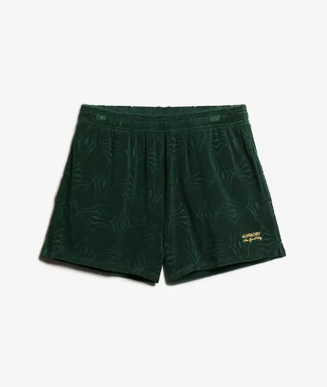 Superdry & Co Women's Country Club Towelling Shorts Green / Enamel Green - 