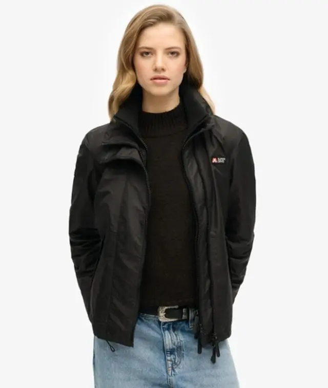 Superdry Women's Mountain Windbreaker Jacket Black - 