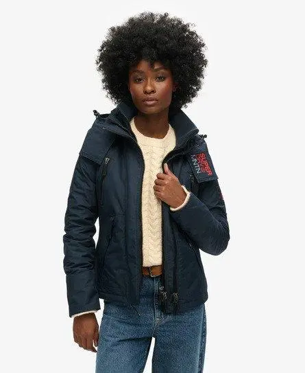 Superdry Women's Hooded Mountain Windbreaker Jacket Navy / Eclipse Navy -