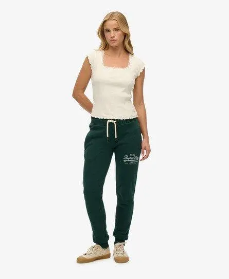 Superdry Women's Vintage Logo Joggers Green / Enamel Green -