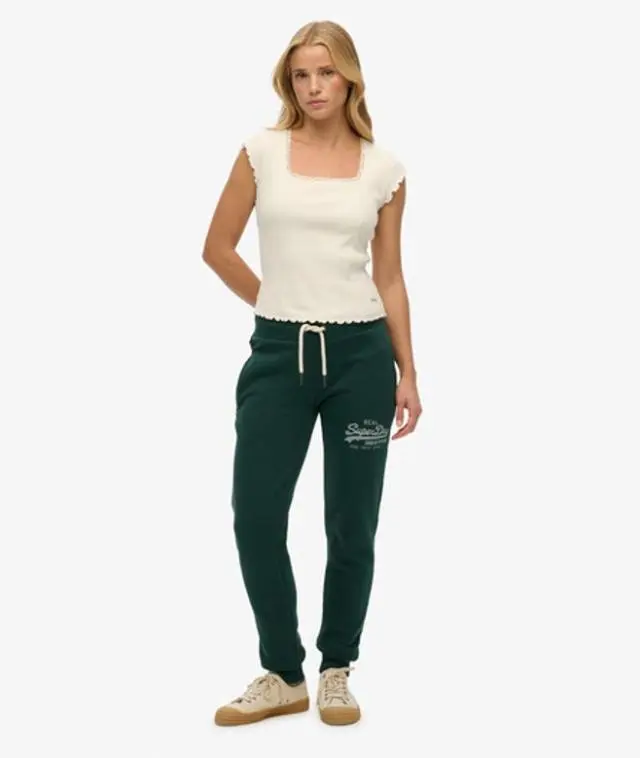 Superdry Women's Vintage Logo Joggers Green / Enamel Green - 