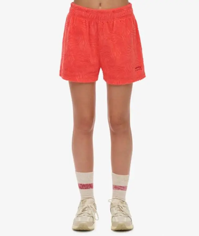Superdry Women's Country Club Towelling Shorts Coral / Pastelline Coral - 