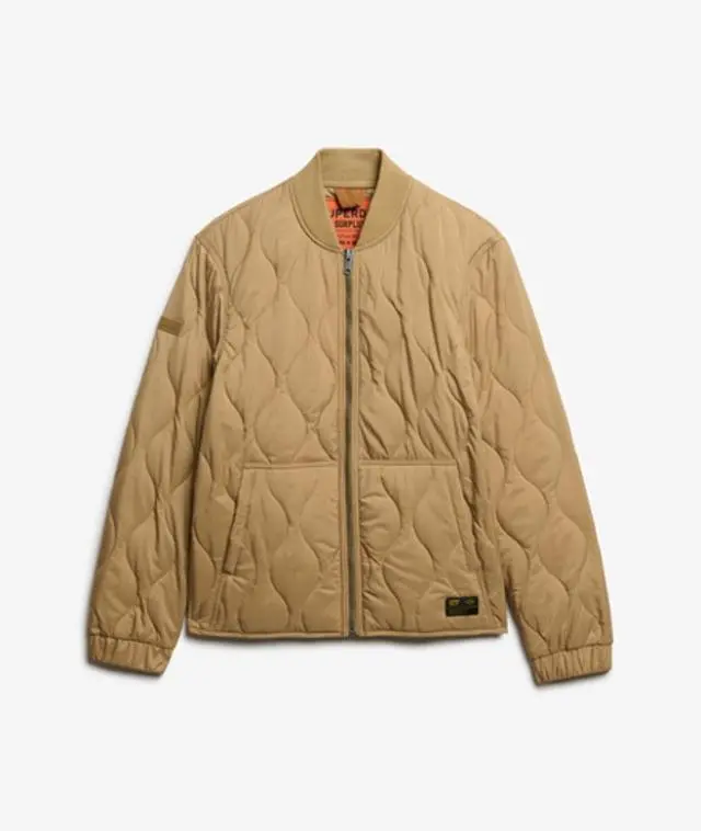 Superdry Women's Oversized Surplus Quilted Liner Jacket Brown / Classic Tan Brown - 