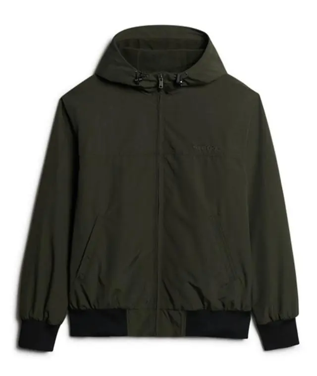 Superdry Women's Oversized Surplus Nylon Hooded Bomber Jacket Green / Surplus Goods Olive Green - 