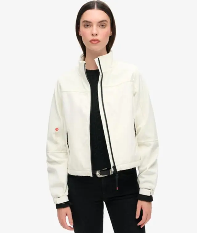 Superdry Women's Drop Needle Velour Trekker Jacket White / Off White - 
