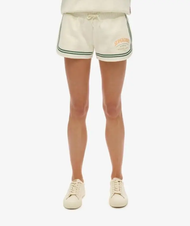 Superdry Women's Country Club Racer Shorts White / Off White - 