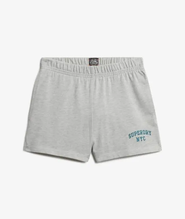 Superdry & Co Women's Athletic Essentials Graphic Shorts Grey / Grey Marl - 