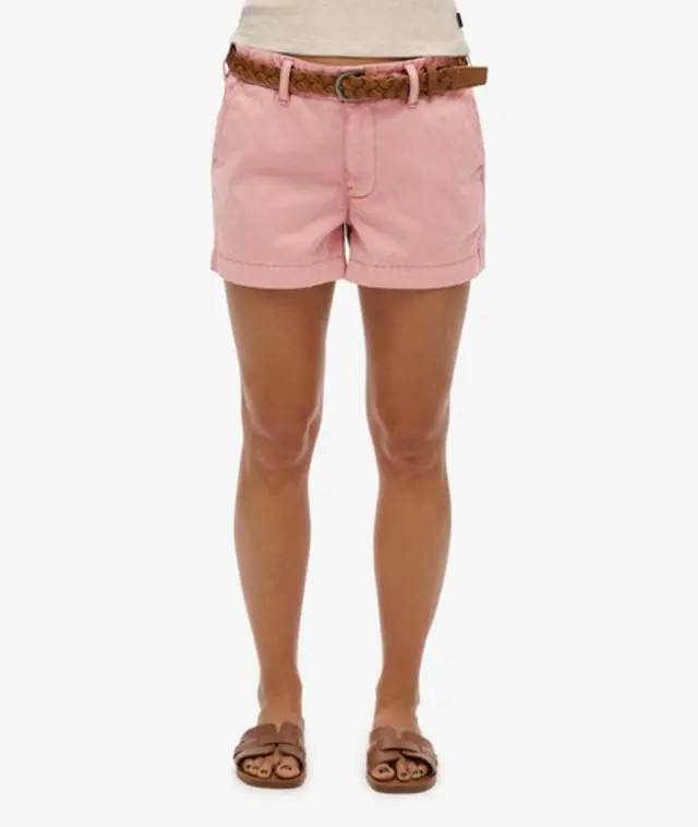 Superdry Women's Classic Chino Shorts Pink / Ash Rose - 