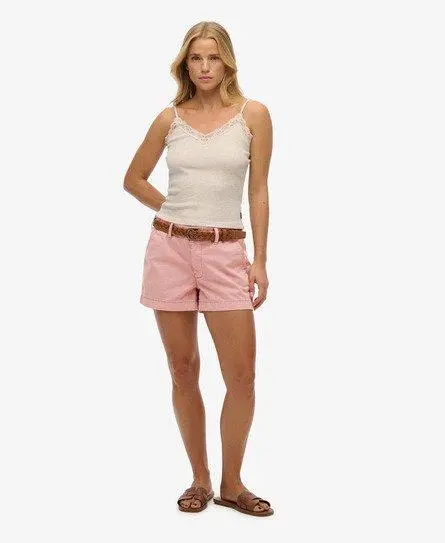 Superdry Women's Classic Chino Shorts Pink / Ash Rose -