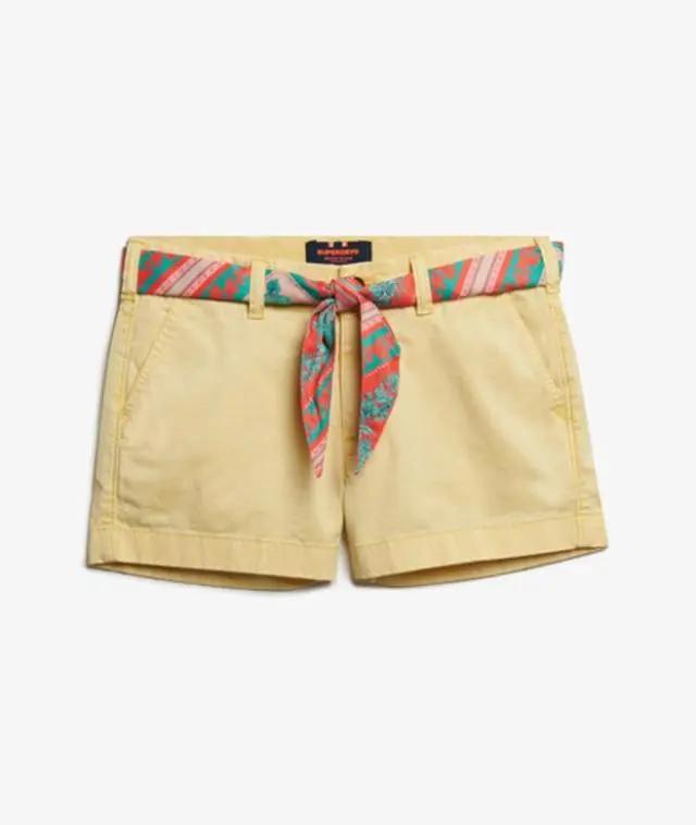 Superdry Women's Classic Chino Shorts Yellow / French Vanilla Yellow - 