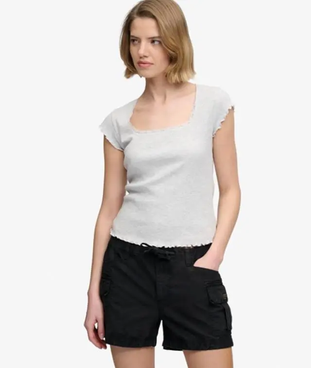 Superdry & Co Women's Cargo Hot Shorts Black - 