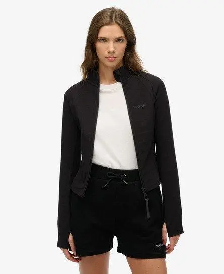 Superdry Women's Active Tech Fitted Track Top Black -