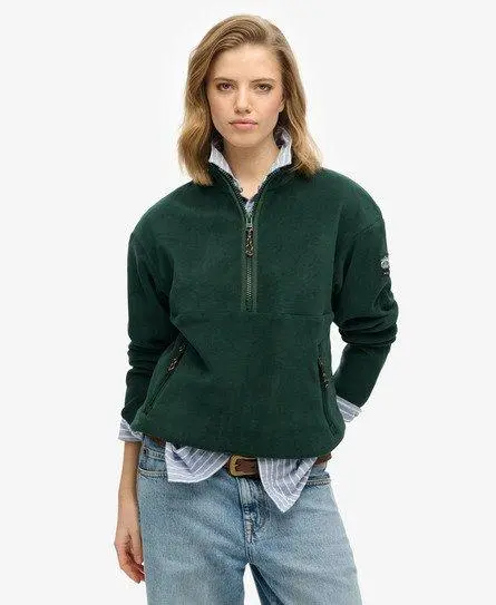 Superdry Women's Active Half Zip Fleece Green / Enamel Green -