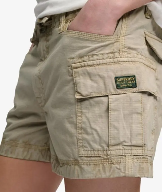 Superdry & Co Women's Cargo Hot Shorts Brown / Stonewash Taupe Brown - 