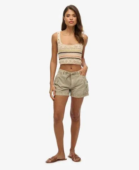 Superdry Women's Cargo Hot Short Brown / Stonewash Taupe Brown -