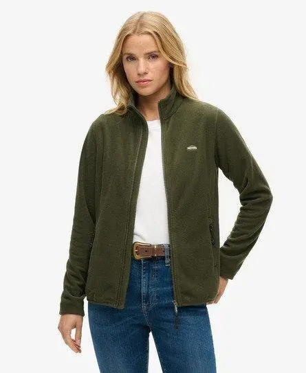 Superdry Women's Polar Fleece Full Zip Jacket Khaki / Army Khaki Green -