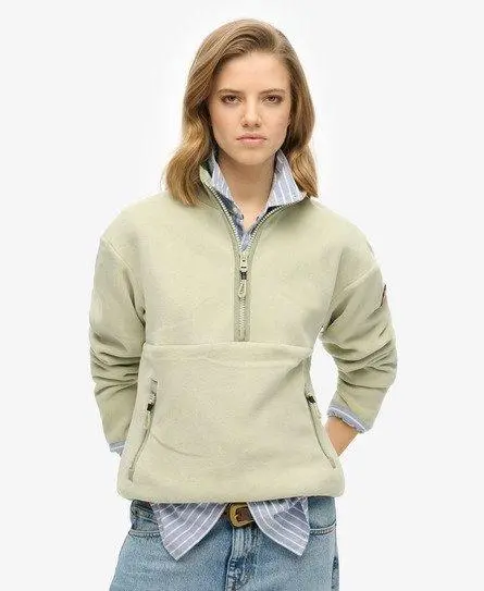 Superdry Women's Active Half Zip Fleece Green / Dusty Sage -