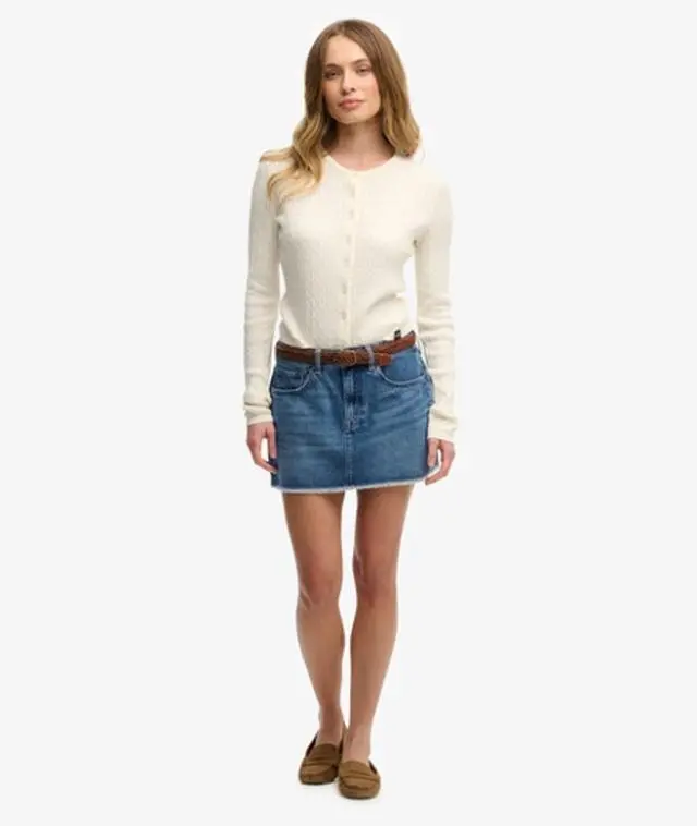 Superdry & Co Women's Denim Mini Skirt Blue / Venice Authentic Blue - 