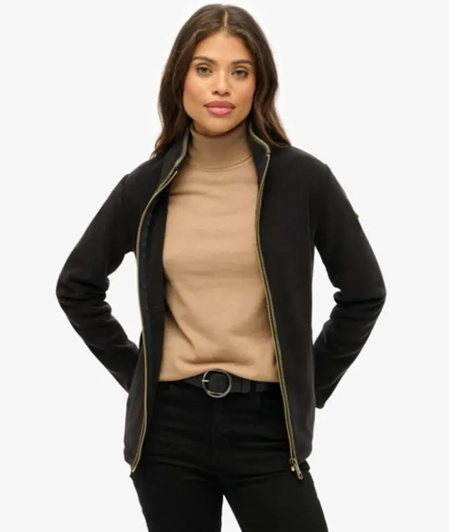 Superdry Women's Estate Full Zip Fleece Black -