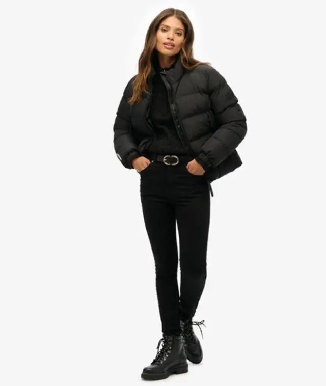 Superdry Women's Non Hooded Sports Puffer Jacket Black - 