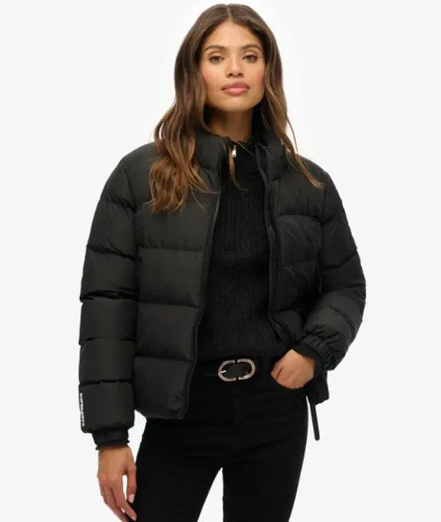 Superdry Women's Non Hooded Sports Puffer Jacket Black -