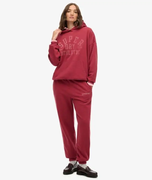 Superdry Women's Athletic Essential Boyfriend Joggers Red / Bordeaux Red -