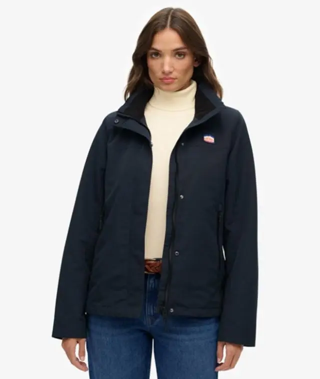Superdry Women's Non Hooded Shell Jacket Navy / Eclipse Navy -