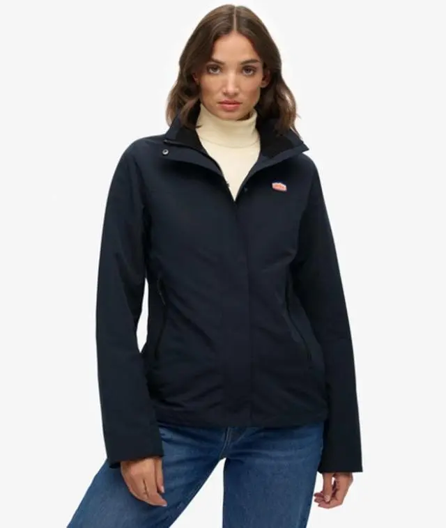 Superdry Women's Non Hooded Shell Jacket Navy / Eclipse Navy - 