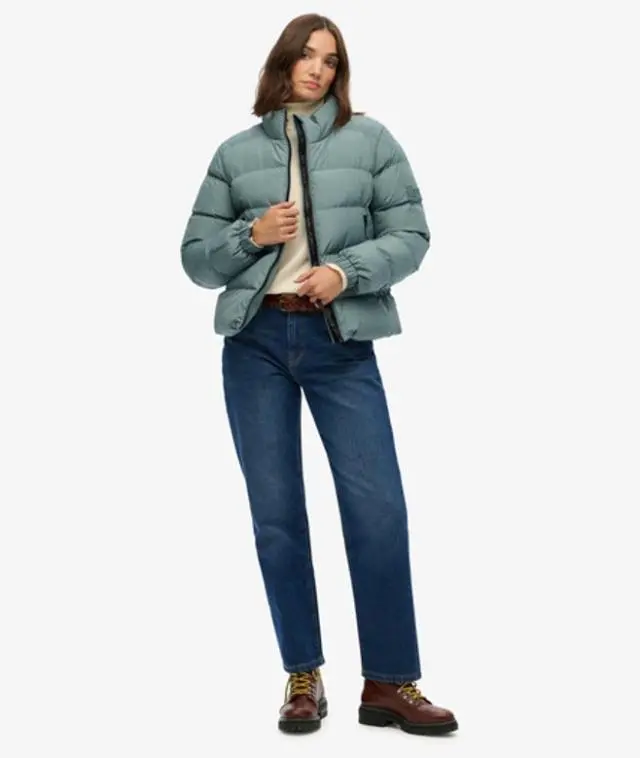 Superdry Women's Non Hooded Sports Puffer Jacket Blue / Goblin Blue -