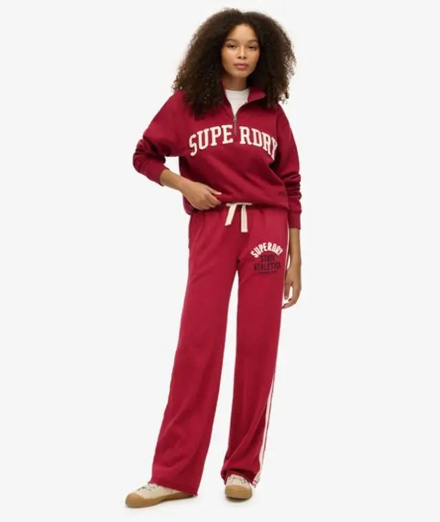 Superdry Women's Athletic Essentials Hockey Joggers Red / Bordeaux Red -
