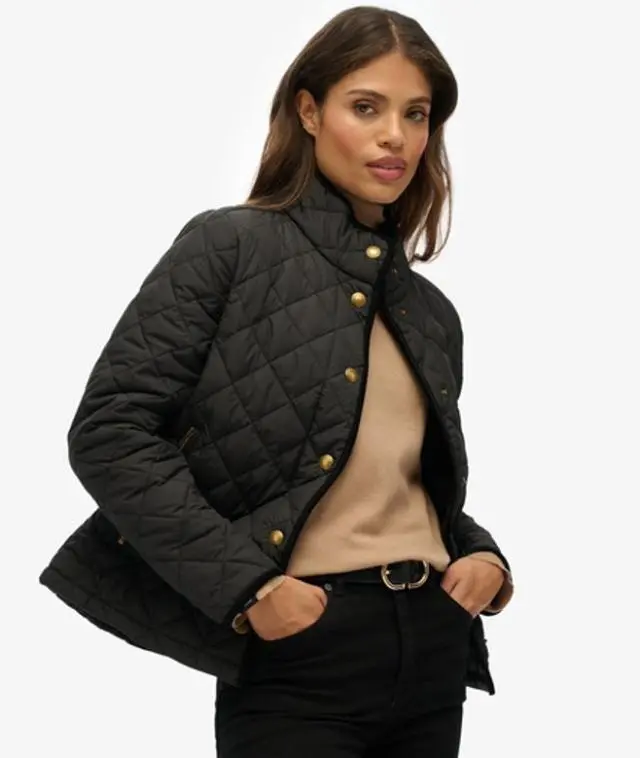 Superdry & Co Women's Estate Country Liner Jacket Black / Meteorite Black - 